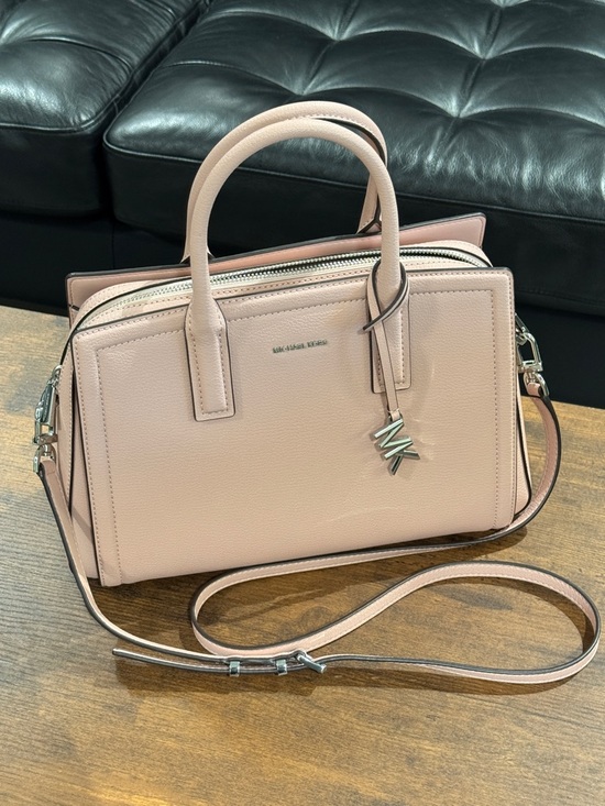 Michael Kors Handbags - Michael Kors Smokey Rose Pink Laila Medium Leather Satchel